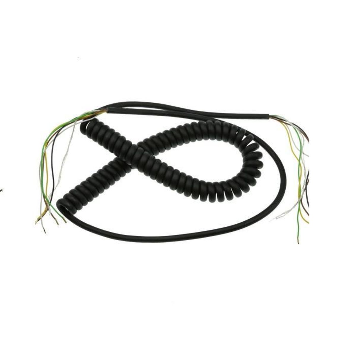 Câble Micro Pour CB – Vanco MC9CX – 6 Fils – Enroulé – S'étire à 1m80