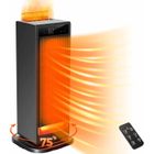 GEARELEC Radiateur d'appoint avec humidificateur, 2000W, minuterie 12 h, flamme 3D, oscillation à 75 ° avec Télécommande et Boutons