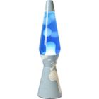 Lampe à lave - FISURA - Monde - Liquide bleu - Paillettes blanches - 40 cm