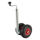 MECA24 Roue Jockey double - Tube métal 48mm - Pneus increvable 260x85mm - Pour caravane et remorque