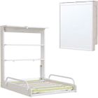 ROBA Table à Langer Murale Pliante avec Matelas à Langer et Étagères Intégrées - Facile à Installer - Bois Blanc