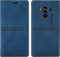 Coque pour Huawei Mate 10 Pro, étui portefeuille magnétique en cuir PU avec fentes pour cartes, antichoc et élégant (Bleu).