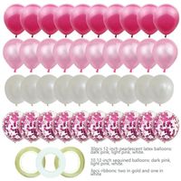 40 Pièces Rouge Ballon Set, Ballon Confettis, 12 Pouces Ballon Rose Kit Guirlande, pour Les Mariages, Les Anniversaires