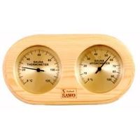 Thermomètre, Hygromètre SAWO pour sauna - Pin - 25 x 14 cm - Température de 0 à 120 °C - Hygrométrie de 0 à 100%
