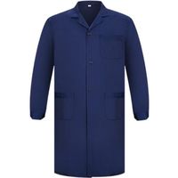 Blouse Standard pour homme, vêtements de travail manteau bleu manches longues coton mélangé, bleu-S