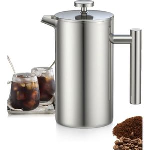 2 Filtres Acier Inoxydable Pour Cafetière à Piston 8 Tasses - Remplacement Marc Café Et Thé - Lavable