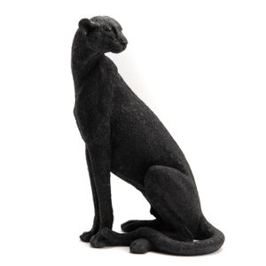 Sculpture panthère BAGHERA objet déco noir - MiLOME