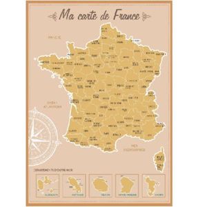 Carte murale à gratter (en anglais) - Les vins européens - 60 x 42 cm – La  Compagnie des Cartes - Le voyage et la randonnée