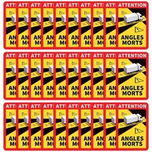 L.170 x H.250 Lot de 3 Autocollant waterproof Angles morts sur les v/éhicules lourds Bus Car Autocar