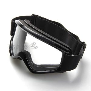 Psler Lunettes de course pour moto tout-terrain Type 1, Noir+Transparent