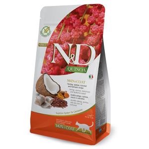 CROQUETTES FARMINA - Croquettes pour chat N&D Quinoa Skin & Coat Hareng (Poids: 300 g)