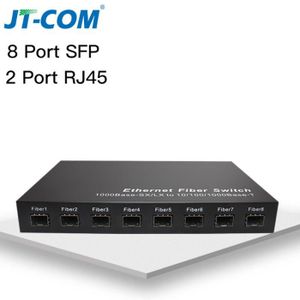 SWITCH - HUB ETHERNET  Switch réseau,Commutateur Ethernet pour réseau Gigabit SFP,1000Mbps,Fiber optique,convertisseur de média,8 ports SFP- 8G2E[E58611]