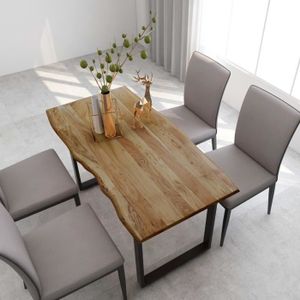 TABLE À MANGER SEULE ZHI Table de salle à manger 140x70x76 cm Bois d'ac
