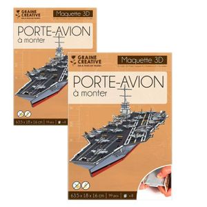 Maquette Bateau Porte-Avions Charles De Gaulle 2001 - Échelle 1/400 - 140 Pièces - Collection Historique