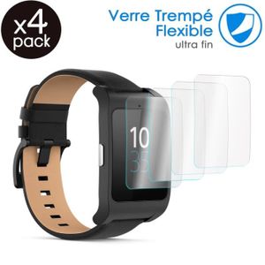 Set 4 Pellicce Proteggi Schermo In Vetro Flessibile 9H Per Smartwatch Polaroid POLAM200 - Spessore 0,2 Mm, Infrangibile, Trasparente