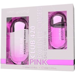 COFFRET CADEAU PARFUM Linn Young - Coffret Club 420 Exclusive Pink - Eau de parfum femme - 100ml + 30ml
