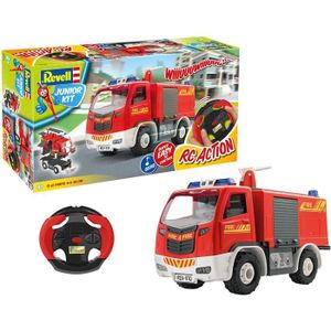 VOITURE À CONSTRUIRE Jouet - REVELL - Camion de Pompier télécommandé à Construire - Rouge - Adapté aux petites mains