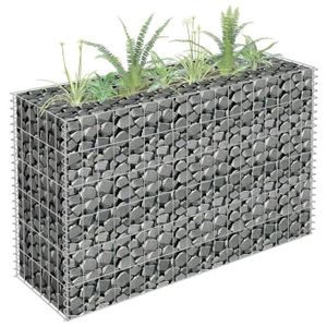 PIERRE - GABION PIERRE Lit surélevé à gabion VIDAXL - Acier galvanisé - 90x30x60 cm - Pour créer une bordure sécurisée pour vos plantes