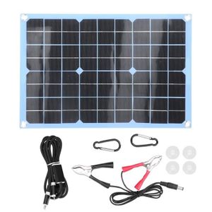 KIT PHOTOVOLTAIQUE YOSOO Panneau solaire USB Kit de panneau solaire flexible Module photovoltaïque chargeur portable pour camping-car randonnée 20W