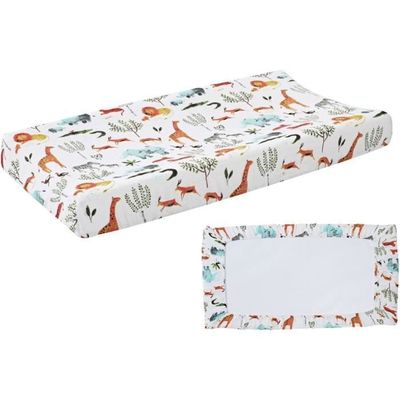 Housse De Matelas à Langer Imperméable 81x41x13 Cm - Coton Doux, Imprimé Mignon, Lavable Machine