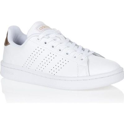 Basket ADIDAS Advantage Blanc et Dore Femme Tige en cuir souple et semelle Cloudfoam confortable Blanc Dore Cdiscount Chaussures