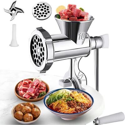 Hachoir à Viande Manuel Jiawu En Alliage Aluminium - Avec Lames Inox Pour Viande, Saucisses, Légumes - 12