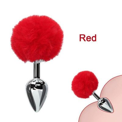 Petit plug anal à queue longue - 75cm - Rouge - Taille S - Plug anal à queue  rouge 