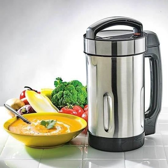 SILVER - à soupe - Blender Chauffant - Soup - Bol inox 1.6L - 1000W - 100°C - Smoothie et Mixage - Cdiscount Electroménager