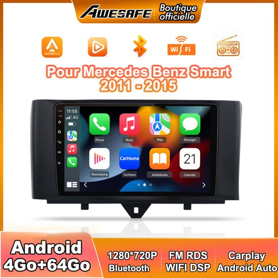 Autoradio Android 9" Pour Mercedes SLK R171 2004-2011 - Carplay, GPS, 4+64 Go, Caméra De Recul - 3