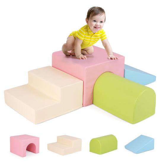 GOPLUS Jeu de Construction, Blocs d'Escalade en Mousse 4 Pièces pour ...