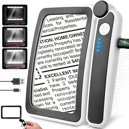 Loupe De Lecture Avec LED - Maginon - Noire - Occasion