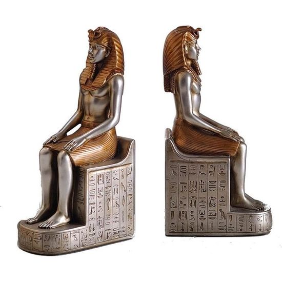 Statue de Cléopâtre, statue en bronze, socle en marbre, sculpture