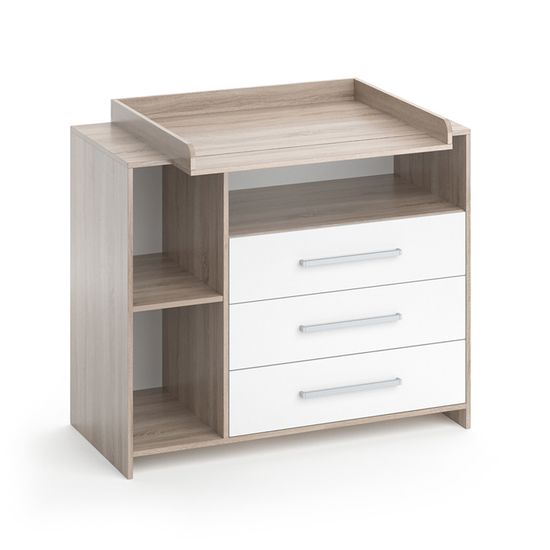 Table à Langer Nesty Blanche - 89x99.5cm - Commode Bébé Pratique Et élégante