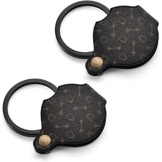 2 Loupes Portables Pliables Avec Porte-clés - Grossissement 5x Et 20x - Parfaite Pour Lecture, Collection, Observation (Argent) - 5