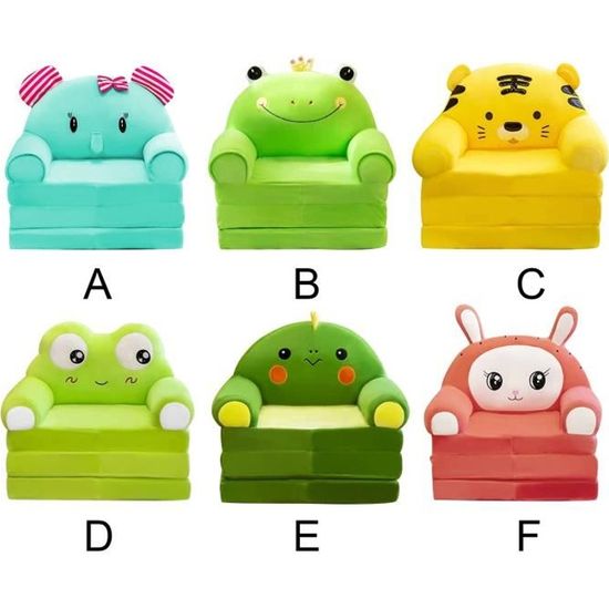 Housse De Canapé Lit Enfant Peluche - 2 En 1 Canapé/lit - Sans Rembourrage - Design Paresseux Mignon - Lavable