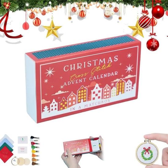 Calendrier De L'Avent Point De Croix Noël 2026 - Kit Broderie Débutant, 24 Jours - Loisir Créatif DIY - 11