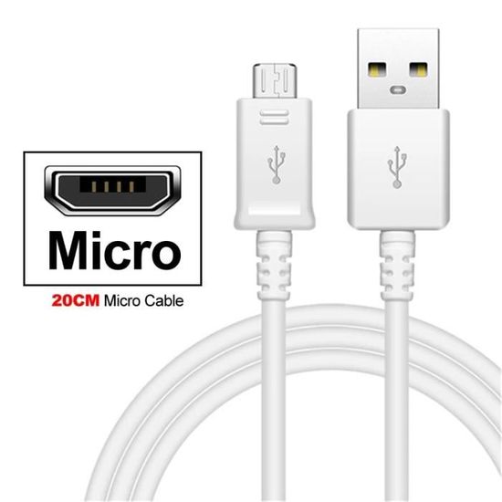 Station De Charge (dock) Pour Huawei Y6 (2019) - Connecteur Micro USB Réversible, Câble 90 Cm, Plastique Noir
