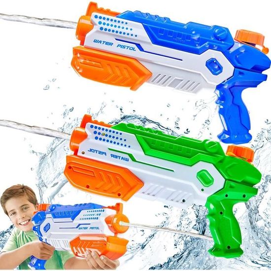 Lenbest 2 Packs 1200ml Pistolet a Eau - 10m Longue Distance Pistolet à
