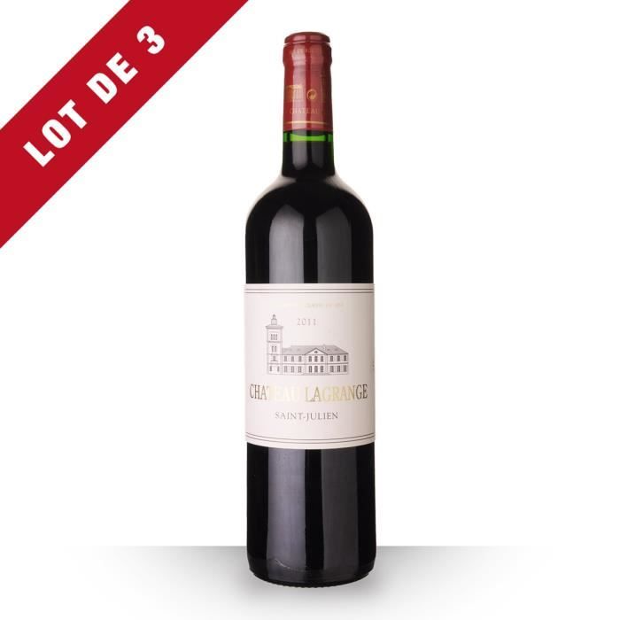 Lot de 3 - Château Lagrange 2011 AOC Saint-Julien - 3x75cl - Vin Rouge