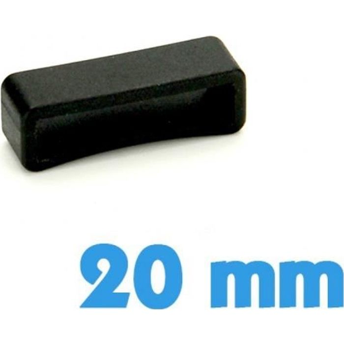 Passant Noir 20 mm montre pas cher Plastique 1 Passant pour Bracelet Passant de bracelet montre 19 mm - 20 mm