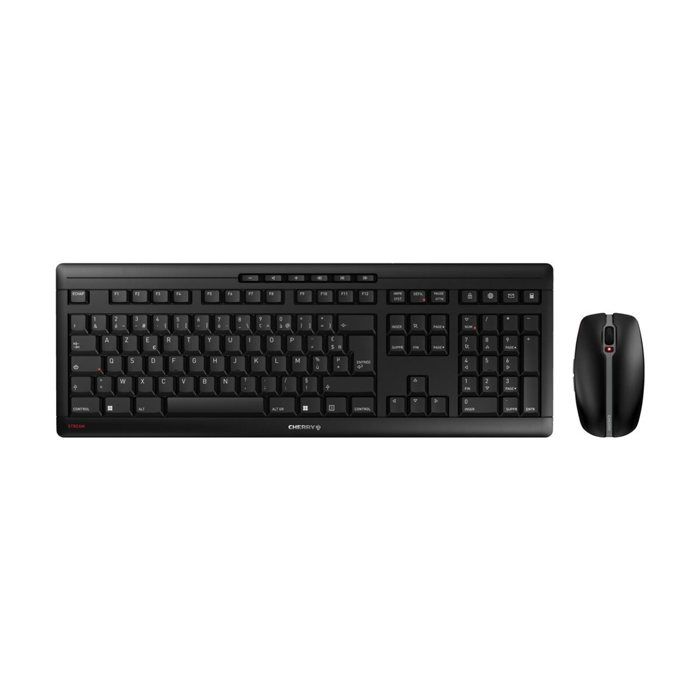 CHERRY STREAM DESKTOP - Clavier et souris sans fil - 2.4 GHz - Français - Commutateur : CHERRY SX - Noir
