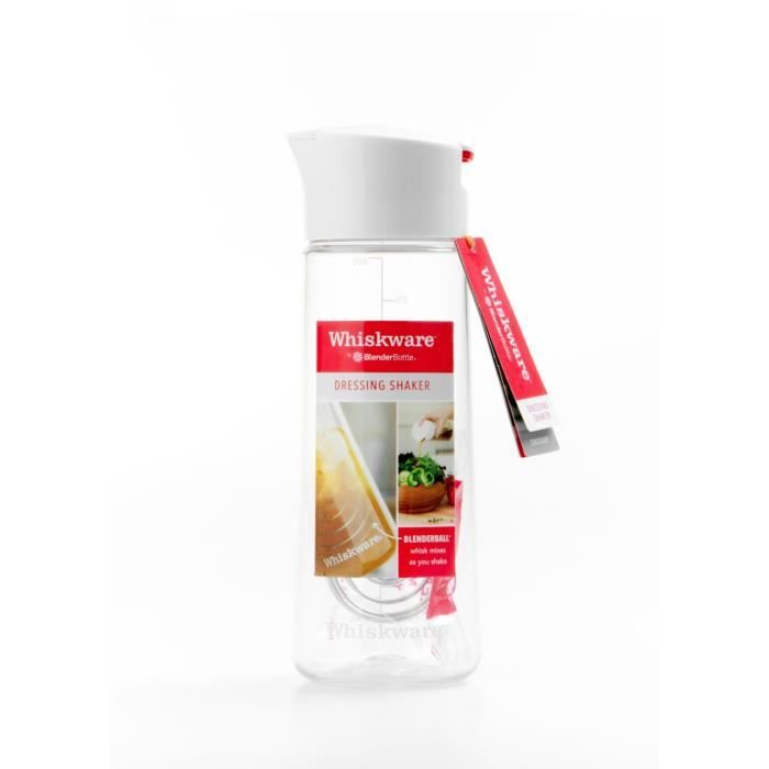 Whiskware™ Dressing Shaker - Tritan - 2.5 Cups - White-Red