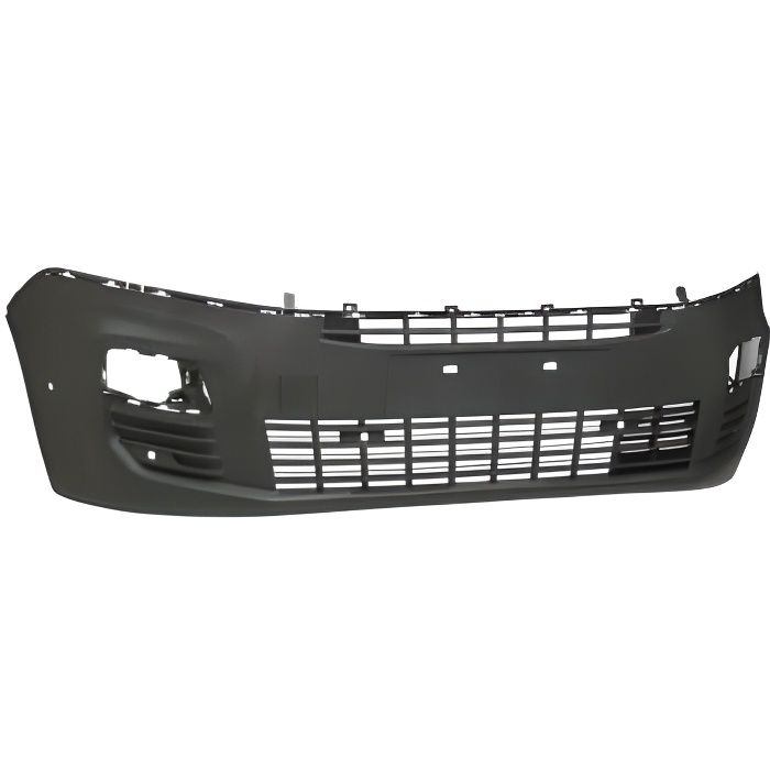 Pare chocs avant pour CITROËN BERLINGO III depuis 2018, 6 trous radar, noir, modèle VAN M/XL, Neuf.