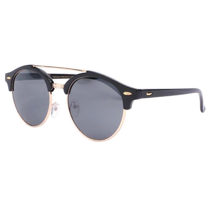 Lunettes de soleil rondes club noires vintage Fily - Noir - Taille unique