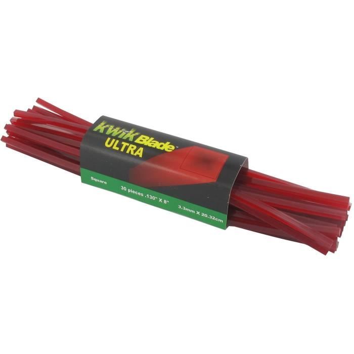 Lot de 25 brins fil nylon pour têtes KWIK 1600450, 1600750, 1600650, 1600730 - Longueur: 200mm, Ø: 3,30mm