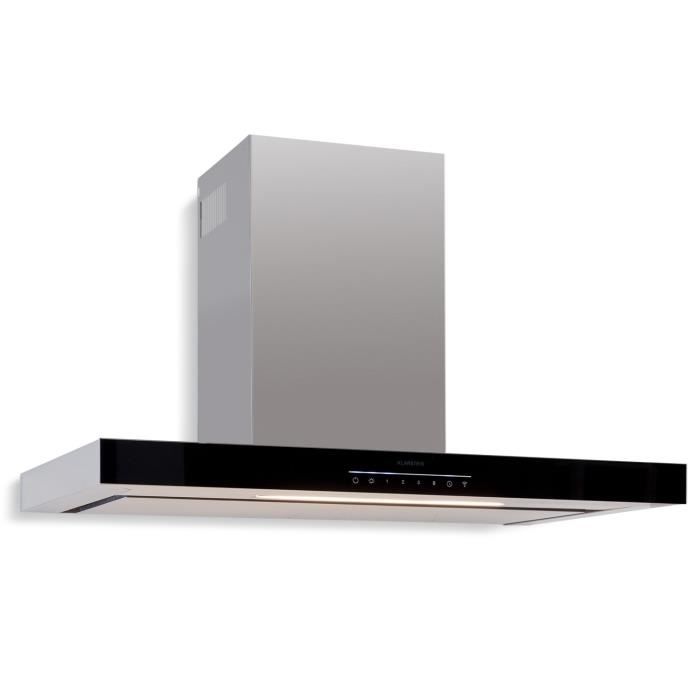 Hotte aspirante 90 cm - Klarstein Alinea 90 - Contrôle par app -A++ - 500 m³-h - tactile Gris