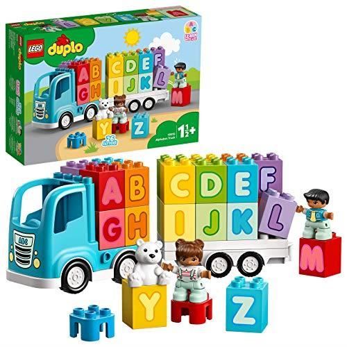 LEGO 10915 DUPLO Le camion des lettres Jouet pour tout-petits de 1,5 ans, Briques d'apprentissage des lettres, éducation 1091