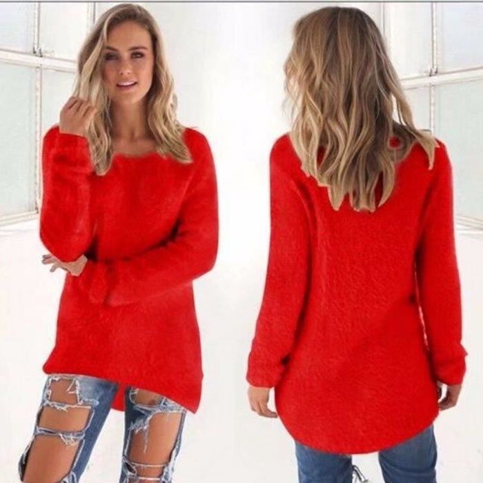 Femmes Chandail Pull Nouvelle Mode Automne Hiver Femmes Col Rond Pull Femme Hedging Lâche Pull Casual Solide Couleur Chandails