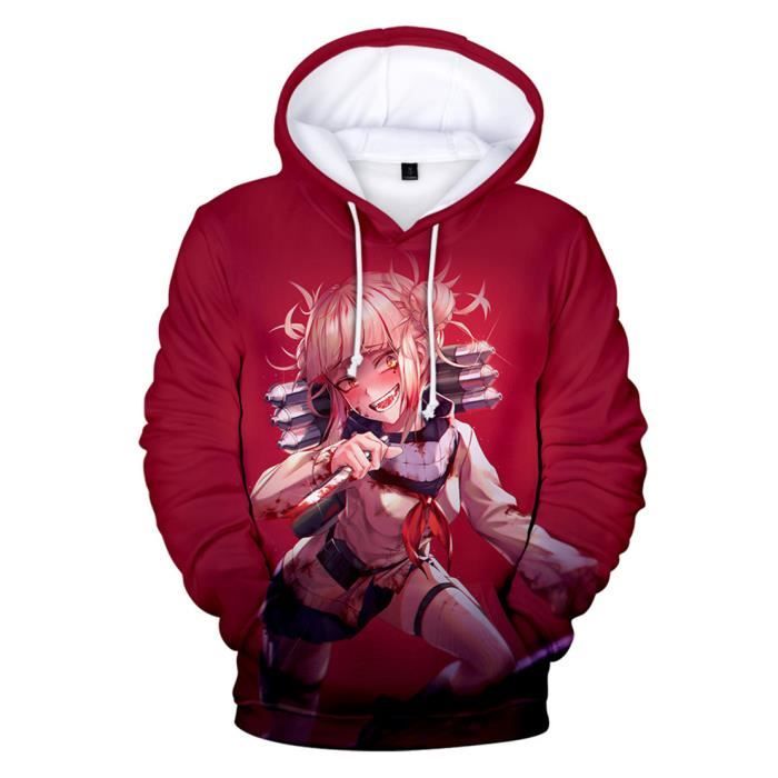 Sweatshirt à Capuche Manches Longues My Hero Academia Sweat Himiko Toga 3D Pull Personnalité Hoodies