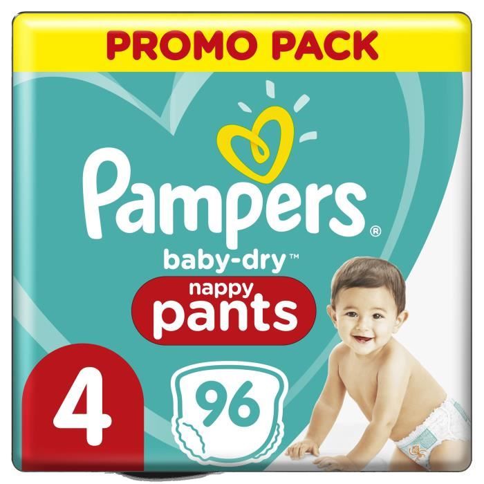 Pampers Baby-Dry Pants Couches-Culottes Taille 4, 96 Culottes